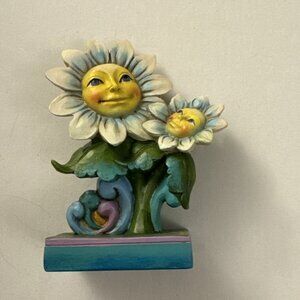 Rare Jim Shore Mini Happy Face Daisies Daisy Flower MM5